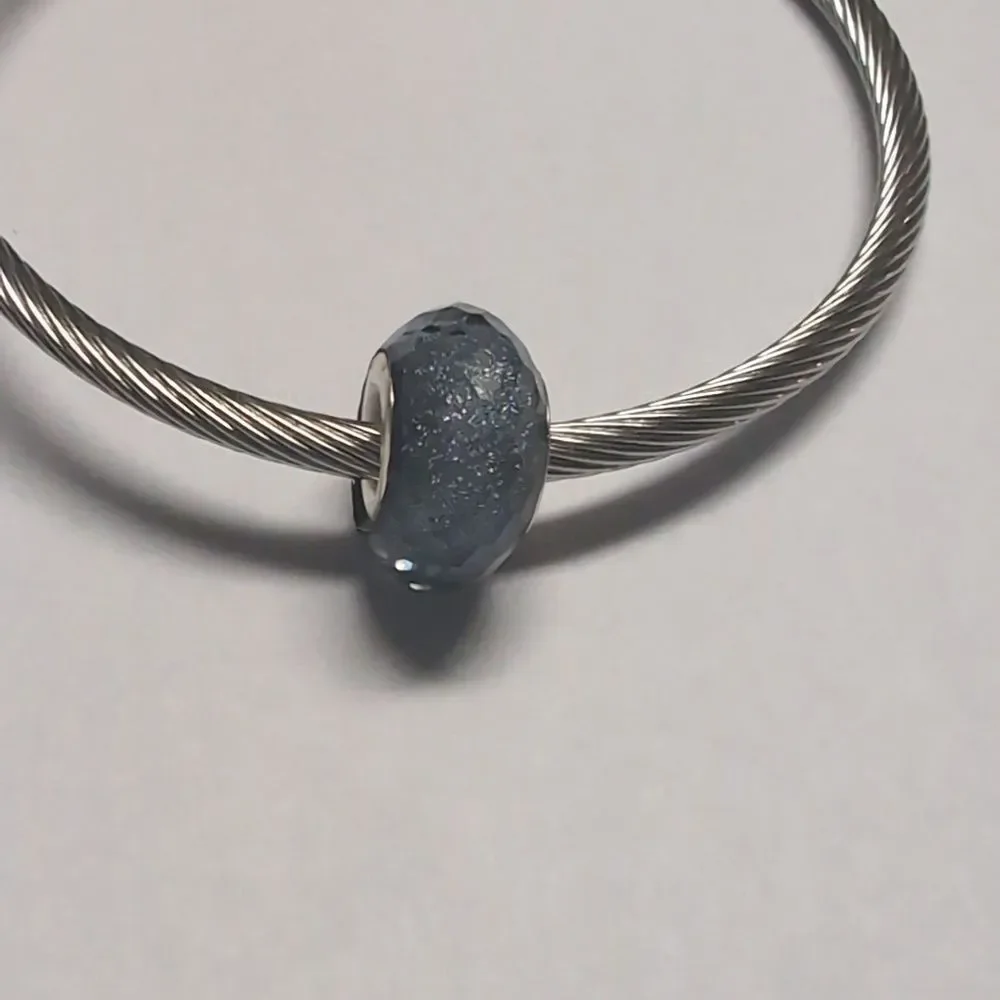 Gray Glittery Charm‎ for Pandora Style Bracelet